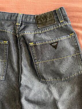 **Altered**Vintage Y2K Shiny Guess Jeans 'Authentic Original Design' - Size 32W